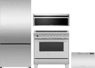 4 Piece Package Includes Refrigerator, Range, Hood And Dishwasher